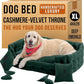 Luxury Dog Bed Chesterfield – Handcrafted Velvet Throne for Dogs | Joint Support, Calming & Temp-Regulating Comfort | Durable 5+ Years, Anti-Claw, Washable 100+ Times – XL, Green