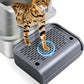 Cat Litter Box Step, Cat Litter Box Ramp Mat with Filter Function for Self-Cleaning Cat Litter Box, Easy to Clean, Cat Pedal Step Stool Ideal for Kitten & Elderly Cats (Dark Grey)