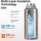 Insulated Water Bottle | Thickened Stainless Steel Vacuum Metal | Portable Sports Water Jug for Gym and Hiking with Straw, Carrier Bag, Handle Strap | BPA-Free 32 oz