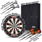 All-in-One Dartgame Center with Self-Healing Sisal/Double-Sided Dartboard & Multifunctional Cabinet 6 Steeltip Darts and Mounting Kit Included