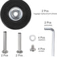 uxcell Replacement Luggage Wheels 50x18mm Suitcase Wheel Repair Kits Include 2 PU Bearing Wheels & Washers, Wrenches & Axle Screw for Trolley Bag, Inline Skate and Caster Board