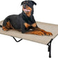 Veehoo XXL Outdoor Elevated Dog Bed, Raised Dog Cot for Extra Large Dogs, Cooling Washable Waterproof Pet Hammock Beds with Slope Headrest, Breathable Mesh and Sturdy Frame, XX-Large, CWC2204