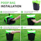 Pooper Scooper Large Swivel Bin & Rake with 160 Waste Bags,Heavy Duty Dog Pooper Scooper with Bag Attachment for Large Small Dogs, Long Handle Poop Scooper with Lid for Yard, Grass, Gravel (Green)