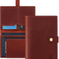 Jack&Chris Genuine Leather Passport Holder For Travel, RFID Blocking Handmade Passport Holder with Card Case Organized & Safe, Quality Travel Essentials for Women and Men for Gifting, Red