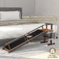 61" Dog Ramp for Bed, Pet Ramp with Removable Side Rail and Non-Slip Surface, Pet Ramp for Small & Large & Senior Dogs with Rest Platform and DIY Glow Strips,Dog Stairs for Couch, Brown