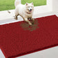 IM HOME 48" x 38" Red Dog Door Mats for Muddy Paws, Chenille Absorbent Dog Mat, Non Slip Heavy Mud Mat for Dogs, Soft Pet Bed Mat for Entryway, Mud Paws, Inside Floor