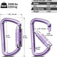 FresKaro 3inch 12kN-2698lbs Auto Locking Carabiner Clips, Solid D Shape, Heavy Duty 7075 Aluminum, Lightweight 1.09oz, Rust Proof, for Hammock, Hiking, Dog Leash, Keychain etc., Multi-Colors