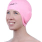 3D Swim Caps - Ear Protection Swimming Cap for Women & Men - Silicone, Waterproof - Fits Long & Short Hair - Adult & Youth
