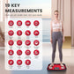 EILISON Highly Advance 2-in-1 Digital & Analog Weighing Scale for Body Weight-400lbs, 4 High Precison GX Sensor Accurate, Thick Tempered Glass, Extra Large Display (red) (Smart Red)