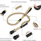 Heavy Duty Tactical Bungee Dog Leash, 4-6FT Shock Absorbing Tactical Leash with 2 Padded Handles, Metal Carabiner Clip,Car Seatbelt, Reflective Dog Leashes for Medium Large Dogs (Brown)