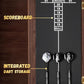 Sisal Dart Board Cabinet Sets, Decorative Dart Boards for Adults [6*Steel Darts] - Wooden Dartboard Cabinet with Integrated Scoreboard for Family Game Rooms