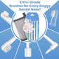 Dog Toothbrush Kit for Small Dogs - Puppy Tooth Brushing Kit with Finger Toothbrush & Soft Bristles, Dental Care Teeth Cleaning Set for Dogs and Cats