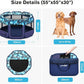 Dog Playpen, Pet Playpen, Portable Cat Playpen, Pop Up Foldable Puppy Playpen Exercise Kennel Tent with Carry Case Collapsible Bowl,Water-Resistant Shade Cover for Indoor Outdoor Travel (Extra Large)