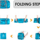 WANDF Foldable Travel Duffel Bag 60-120L Duffle Carry on for Women and Men