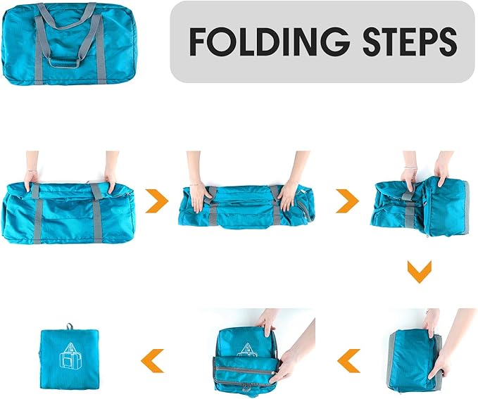 WANDF Foldable Travel Duffel Bag 60-120L Duffle Carry on for Women and Men