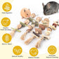 4 Pcs Bunny Chew Toys for Teeth, Hanging Rabbit Chewing Toy Treats with Timothy Grass & Natural Apple Wood, Improve Small Rodent Dental Health for Guinea Pig Hamster Chinchilla Rat Gerbil