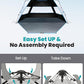 OutdoorMaster Beach Tent with Blackout Shelter Technology, Portable Beach Shade Sun Shelter Canopy for 4-6 Person with UPF 50+ UV Protection, Easy Setup Pop Up Tent Family Size