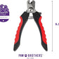 Ryan's Pet Supplies Paw Brothers Nail Clipper for Dogs and Cats, Pet Nail Clippers, Safe Grooming Tool, Professional Grade, Stainless Steel Blades, Safety Guard, Medium, 5.5 inches