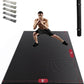 HAPBEAR Extra Large Exercise Mat-7'x5'/6'x8'/6'x9'/6'x10'/6'x12'x8mm(1/3 inch),Non-Slip, Ultra Durable, Thick Workout Mats for Home Gym Flooring Cardio, Yoga Mats for Fitness, High-Density Exercise Mat, Shoes-Friendly