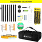 Heavy Duty Volleyball Net Outdoor with Steel Anti-Sag System, Adjustable Aluminum Poles, Professional Volleyball Nets Set for Backyard and Beach, Volleyball and Carrying Bag