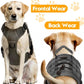 Heavy-Duty Tactical Dog Harness for Large Dogs, No Pull Adjustable Reflective Pet Vest with Molle System, K9 Military-Grade Control for Service Training, Outdoor & 10+ Breeds, Gray, Medium