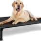 Heeyoo Elevated Dog Bed, Cooling Raised Pet Cot with Chew Proof Washable Breathable Mesh and Metal Frame, Portable Dog Cot Bed with No-Slip Feet for Outdoor or Indoor Use