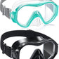 Supertrip Adult Swim Goggles Swimming Goggles with Nose Cover Elastic Fabric Strap Tempered Glass Snorkeling Gear for Adults