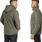 Outdoor Ventures Men's Lightweight Softshell Jacket Fleece Lined Hooded Water Resistant Winter Hiking Windbreaker Jackets