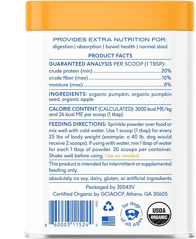 Native Pet Omega Oil for Dogs & Pumpkin for Dogs | Dog Fish Oil Supplements | All-Natural, Organic Pumpkin Fiber for Dogs | 8 Oz. Omega Oil & Pumpkin Powder