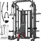 DONOW Smith Machine with Weight Stacks Power Cage Squat Rack Dual Cable Crossover Machine Home Gym Systems Station LAT Pull Down