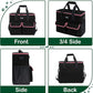 Large Pet Travel Bag Organizer - Dog & Cat Tote with Food Containers, Bowls, Feeding Mat, Perfect for Camping, Hiking (Multi-Pocket Design)