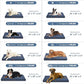 Outdoor XXL Dog Bed Waterproof, Dog Bed for Extra Large Dogs, Orthopedic Egg Foam Pet Bed with Washable and Removable Oxford Cooling Cover, Navy