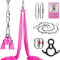 Aerial Silks Kit & Aerial Yoga Hammock - 11Yd Premium Fabric Hardware - Easy Setup for Flying Yoga, Aerial Swing & Fitness - Supports Up to 14ft Rigging