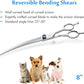 JASON 8" Curved Dog Grooming Scissors Ergonomic Pets Cats Trimming Shears with Offset Handle and a Jewelled Screw for Right Handed Groomers Long Sharp Comfortable