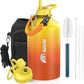Insulated Water Bottle 128 oz, Triple Wall Vacuum Stainless Steel(Cold for 48 Hrs),Leak Proof & BPA-Free,One Gallon Water Bottle with Reflective Paracord & Flip Straw for Sports & Travel, Sunset