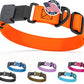 Dogline Biothane Waterproof Dog Collar with Herm Sprenger Black Stainless Steel Quick Release Buckle – Heavy Duty Tactical Durable Collar for Dogs – Comfortable and Safe Pet Collar W1 L 15-25" Orange