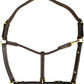 Leaders 3/4" Leather Halter for Horses with Customized Engraved Name Plate Brown Leather with Solid Brass Hardware
