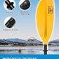 OCEANBROAD Kayak Paddle 86in/218cm, 90.5in/230cm, 95in/241cm Alloy Shaft Kayaking Boating Canoeing Oar with Paddle Leash
