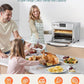 28QT Air Fryer Toaster Oven Combo, Large 12-in-1 Convection Countertop Oven with Next-Gen HeatWave Convection, 3-Layer Cooking, Rotisserie for Chicken, Fits 11" Pizza, Full Accessorie, Stainless Steel