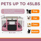 Foldable Pet Kitten Playpen, Upgrade Waterproof Portable Cat Dog Playpen Kennel Tent for Small Dog Cat, Removable Shade Cover, Come with Free Carrying Case, Indoor Outdoor Use for Small Pet, Pink
