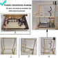 Parrots Playground, Bird Play Gym Wood Perch Stand Colours Revolving Climb Ladders Swing Chewing Toys with Parakeet Feeding Cups Exercise Activity Center for Conure Cockatiel Lovebirds(Include a Tray)