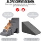 6 Step Dog Stairs&Steps 29 Inches Tall Up to 29-32 Inches High Bed, Dog Ramp Cat Stairs Pet Ladder for Small Medium Dogs, Doggie, Old Cats, Kitty, Grey