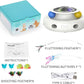Automatic Interactive Cat Toys for Indoor Cats & Bored Adults - Kitten Toys with Fluttering Butterfly, Ambush Feather & Track Balls - Exercise & Stimulation for Playful Cats (Beige)