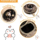 Cat Tunnel for Indoor Cats, 51×12 inch Foldable Big Cat Tunnel, Brown Suede Pet Tunnels with Two Peepholes and a Bubble Ball
