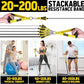 WALITO Resistance Bands Set - Exercise Bands with Handles, Door Anchor, Legs Ankle Straps, for Heavy Resistance Training, Physical Therapy, Muscle Training, Yoga, Home Workouts