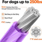 Tresbro 50FT Reflective Tie Out Cable for Dogs Up to 250 Pounds, Steel Wire Lead Leash Cable with Stainless Rotatable Buckle, Lightweight and Enduring, Dog Chains Outside for Outdoor, Yard, Purple