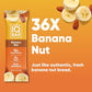 IQBAR Brain and Body Plant Protein Bars - Banana Nut - 36-Count Low Carb - Gluten Free, High Fiber, Vegan Snacks - Low Sugar Meal Replacement