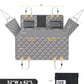 Back Seat Extender for Dog, Waterproof Dog Car Seat Cover for Back Seat, Hard Bottom Car Seat Cover, Large-Space Hammock for Car Truck SUV, Pet Seat Cover Holds 450lbs(Grey)