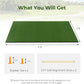 Tangkula Golf Hitting Mat, Artificial Turf Mat for Indoor/Outdoor Golf Practice Includes 2 Rubber Tees & 2 Alignment Sticks, Golf Training Mat for Home Backyard Garage