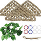 BNOSDM Bird Seagrass Mat, 3 PCS 7.1 x 7.1 Inches Parrot Natural Seagrass Woven Bird Net Hammock Mats Chew Toys Bird Hideout Cage Accessories for Lovebird Cockatiel Conure Budgie Hamster Rats